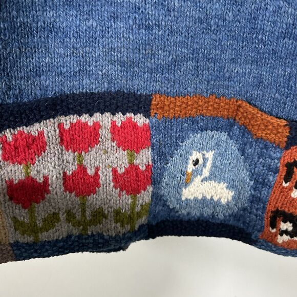 Amano Wool Sweater Vintage Church Wedding Farm Garden Pockets Size OS Chapel - Picture 4 of 11